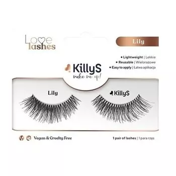Make Me Up Love Lashes Искусственные ресницы на полоске 1 пара Лилия Killys
