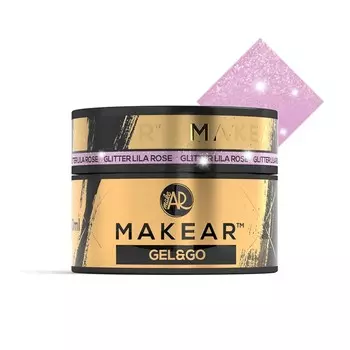 Makear Gel&Go GG24 Гель-строитель с блестками Lila Rose 50 мл