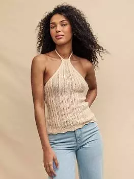 Макет крючком топ холтер Nobody's Child, кремовый