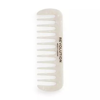 Makeup Revolution, Haircare Natural Curl Wide Tooth Comb, Расческа для вьющихся волос, Белый, 1 шт