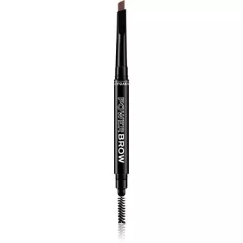 Makeup Revolution, Карандаш для бровей Relove Power Brow с кисточкой оттенок Dark Brown 0,3 г