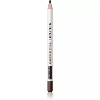 Makeup Revolution, Карандаш для губ Relove Super Fill Shade Wonder (темно-коричневый), 1 г