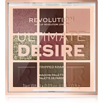 Makeup Revolution, палетка теней для век Ultimate Desire в оттенке Stripped Khaki 8,1 г
