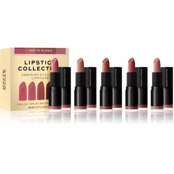 Makeup Revolution, PRO Lipstick Collection набор помад оттенка Matte Nude 5 шт