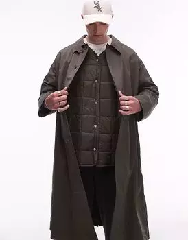 Макинтош Topman свободного кроя со съемной подкладкой цвета хаки