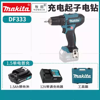 Дрель аккумуляторная Makita DF333 + аккумулятор 12V/1.5Ah, зарядное устройство