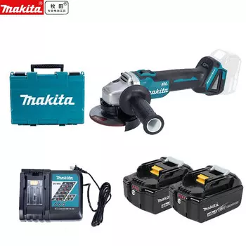 Угловая шлифовальная машина Makita DGA454RME + два аккумулятора 18V/4.0Ah