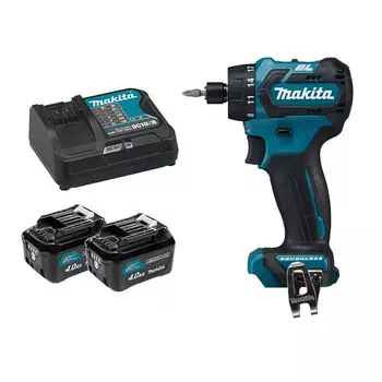 Дрель электрическая Makita DF032DSME, 10 мм + два аккумулятора 4.0Ah, зарядное устройство