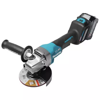 Угловая шлифовальная машина Makita GA013GD201, 125 мм + два аккумулятора 40V/2.5Ah, зарядное устройство