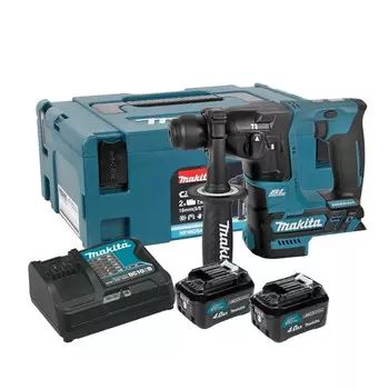 Перфоратор Makita HR166DSMJ + два аккумулятора 12V/4.0Ah, зарядное устройство, кейс