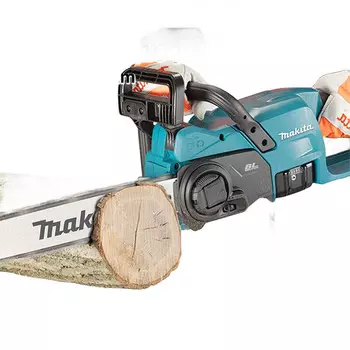 Makita Электрическая цепная пила Makita, бензопила, лесозаготовительная пила, перезаряжаемая портативная ручная деревообрабатывающая пила DUC407ZX1 по голому металлу