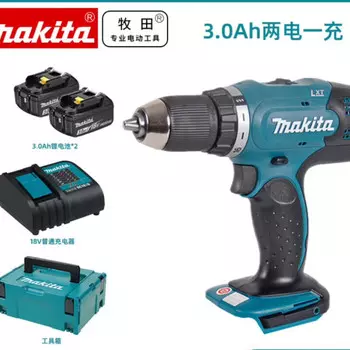 Дрель Makita DDF453SFJ + два аккумулятора 18V/3.0Ah, зарядное устройство