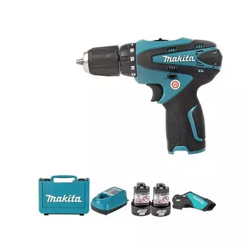 Дрель электрическая Makita DF330DWE + два аккумулятора 1.3Ah, зарядное устройство