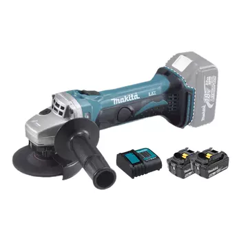 Шлифовальная машина Makita DGA402, 100 мм + два аккумулятора 6.0Ah, зарядное устройство