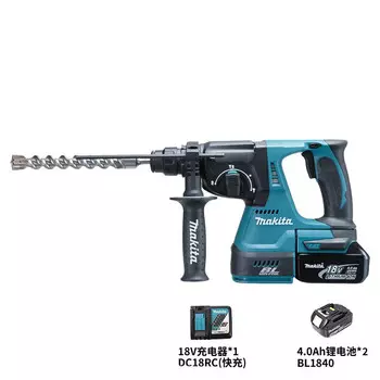 Перфоратор Makita DHR242RME, 24 мм + два аккумулятора 18V/4.0Ah, зарядное устройство