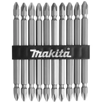 MakitaD-34833 электрическая отвертка с шестигранной ручкой, сверхтвердые крестовые биты с двойной головкой 110 мм, 10 шт.