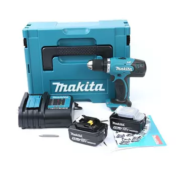 MakitaDDF453STJ литиевая электрическая ручная дрель, отвертка, пистолетная дрель 18V5.0Ah, две батареи и одна зарядка, 13 мм