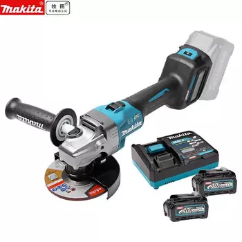 Угловая шлифовальная машина Makita GA023GD201, 125 мм + два аккумулятора 40V/2.5Ah