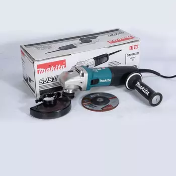 MakitaGA5040X01, угловая шлифовальная машина, многофункциональная шлифовальная машина, ручная шлифовальная машина, полировально-режущий станок, 1100 Вт, передний переключатель