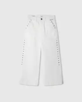 Маковые брюки для девочек Pepe Jeans, белый