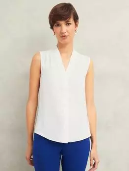 Маковый топ без рукавов Hobbs, слоновая кость