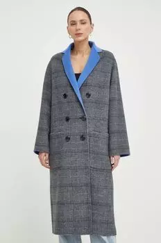 МАКС&Ко. двустороннее шерстяное пальто Max&Co., серый