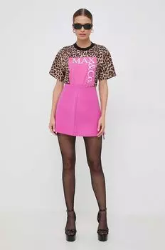 МАКС&Ко. шерстяная юбка Max&Co., розовый