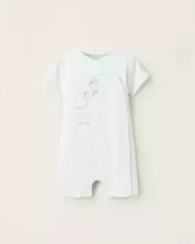 Мальчик короткий комбинезон пижама с рисунком спереди Zippy, голубой