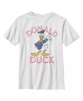 Мальчик Микки & Детская футболка Друзья Дональда Дака Happy Wave Disney, белый