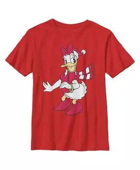 Мальчик Микки & Детская футболка Рождество с Дейзи Дак Друзья Disney, красный