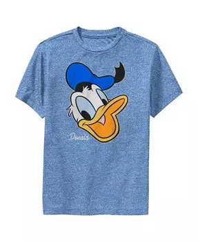 Мальчик Микки & Детская футболка с большим лицом Друзья Дональд Дак Disney, синий