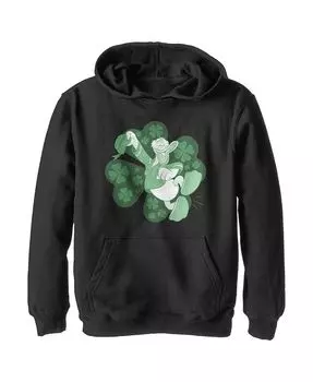 Мальчик Микки & Толстовка с капюшоном для детей с изображением Дональда Дака и клевера, танца удачи Disney, черный