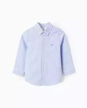 Мальчик оксфорд полосатая рубашка Zippy, голубой