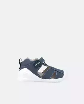 Мальчик закрытые сандалии с круглым и усиленным носком Biomecanics, тёмно-синий