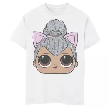 Мальчики 8-20 Л.О.Л. Сюрприз! Футболка с изображением большого лица Kitty Queen L.O.L. Surprise!