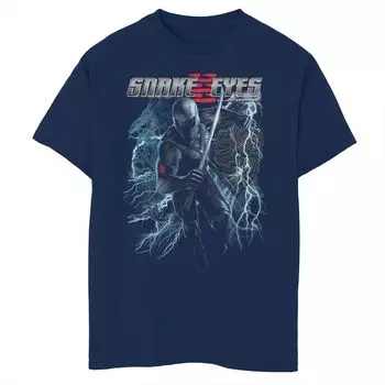 Мальчики 8-20 лет Футболка Joe Snake Eyes Electric Action с портретом Licensed Character