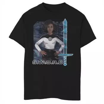 Мальчики 8–20 лет Marvel WandaVision Моника Рамбо МЕЧ. Футболка с рисунком глюка Licensed Character