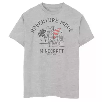 Мальчики 8–20 лет Minecraft Alex Adventure Mode Время добывать Приблизительное время. Футболка Surf Beach 2009 с графическим рисунком Licensed Character