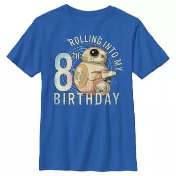 Мальчики 8–20 лет с изображением звездных войн BB-8 и D-O в футболке с рисунком на мой 8-й день рождения Star Wars