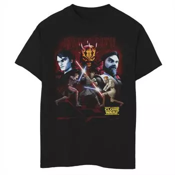 Мальчики 8–20 лет «Звездные войны: Войны клонов» Джедаи против. Футболка с рисунком ситхов Star Wars