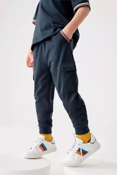 Мальчики брюки карго в полоску из 100% хлопка Paul Smith Junior, синий