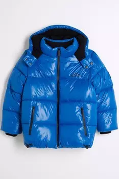 Мальчики кобальтовый пуховик River Island, синий