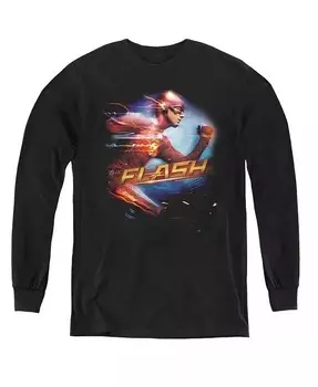 Мальчики Молодежь Самый быстрый человек Длинные рукава Толстовка Flash, черный