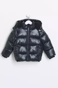 Мальчики пуховое пальто тяжелого веса River Island, черный