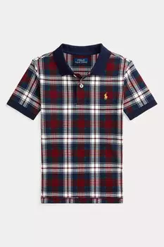 Мальчики рубашка поло в клетку тартан Polo Ralph Lauren, красный