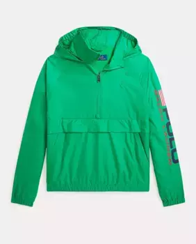 Мальчишеская водоотталкивающая куртка с капюшоном Polo Ralph Lauren, зеленый