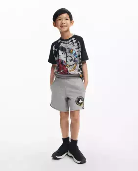 Мальчишеские шорты с Микки Маусом Desigual, светло-серый