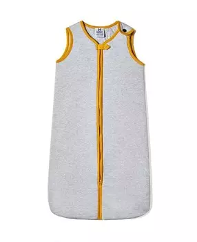 Малабар детское унисекс сертифицированное GOTS стеганое легкое носимое одеяло ручной работы из органического хлопка — для малышей и маленьких детей Malabar Baby, серый