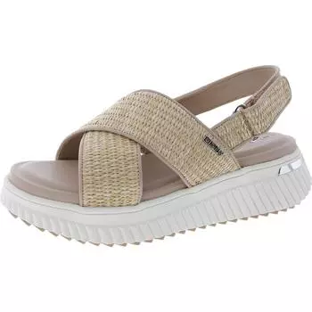 Malai X Band-Sport женские тканые спортивные сандалии с лазерной резкой DKNY, цвет raffia natural