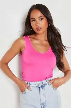 Маленькая базовая майка Boohoo, розовый